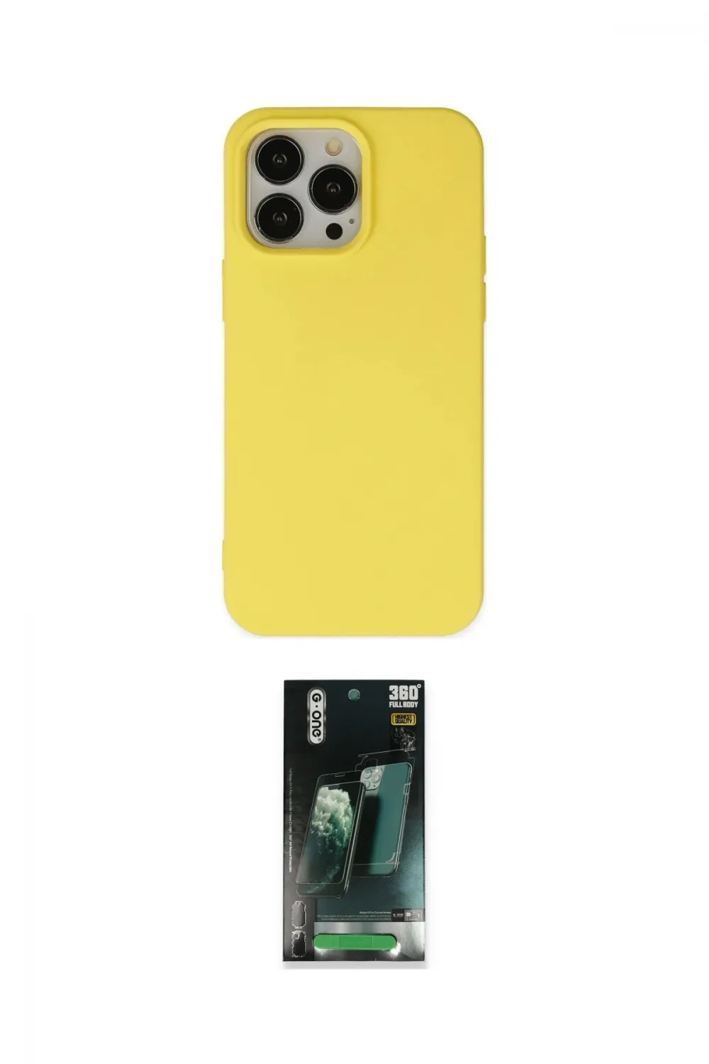 ieg™ iPhone 14 Pro Kılıf Ahenk Serisi - Siyah 360 Mat Full Body Arka Koruyucu