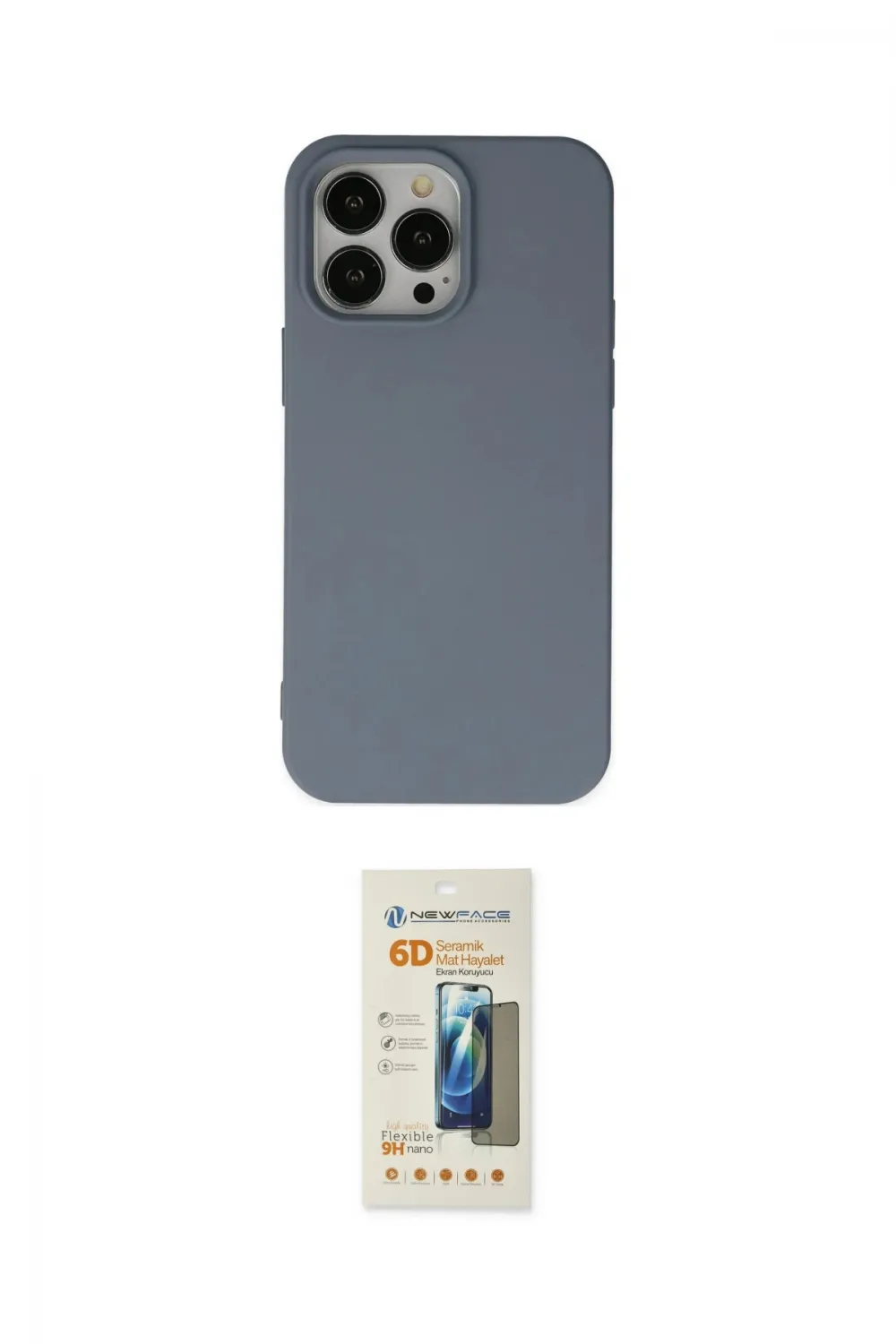 ieg™ iPhone 14 Pro Kılıf Ahenk Serisi - Siyah 6D Mat Seramik Hayalet Nano Ekran Koruyucu