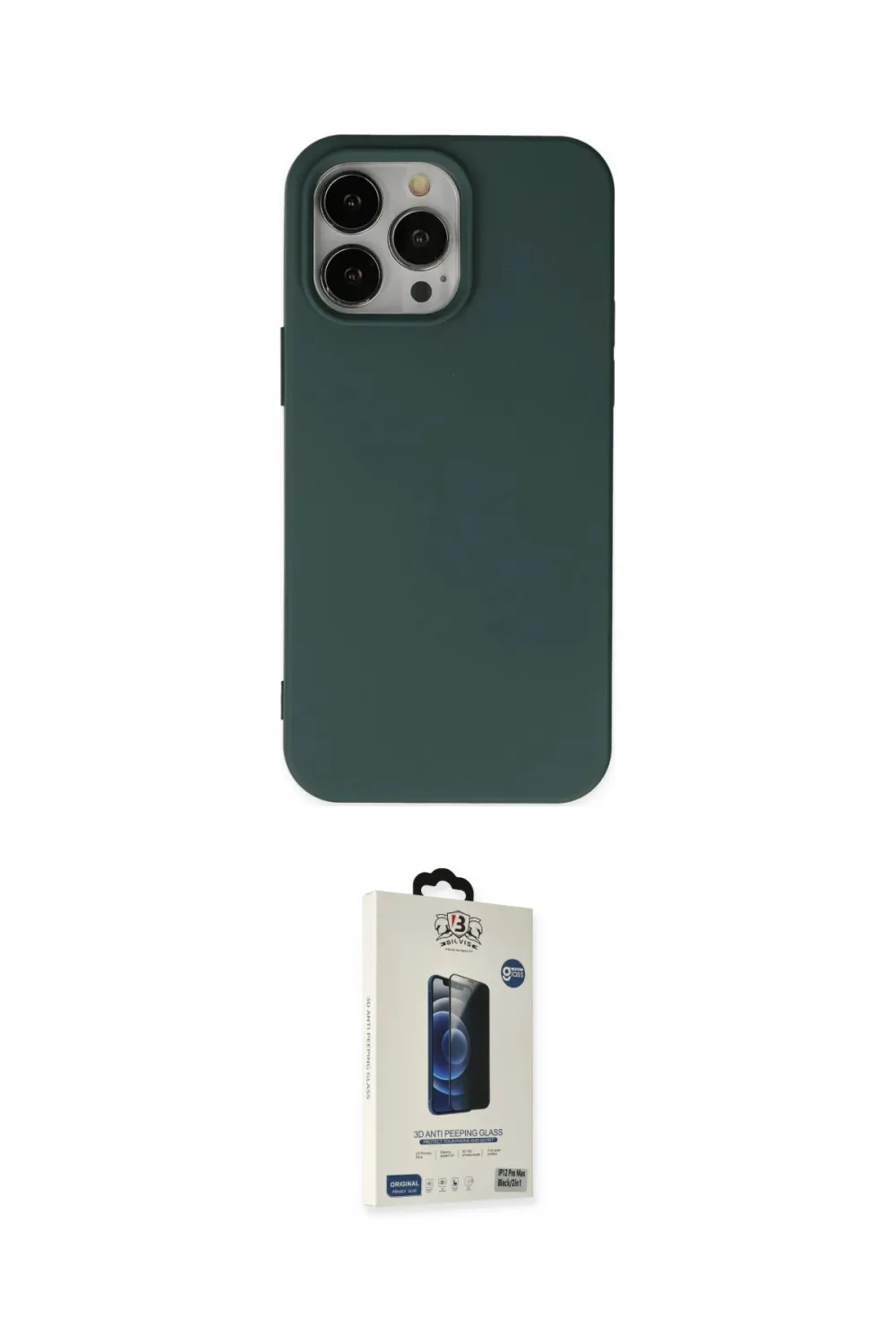 ieg™ iPhone 14 Pro Kılıf Ahenk Serisi - Siyah Bilvis Hayalet Cam Ekran Koruyucu