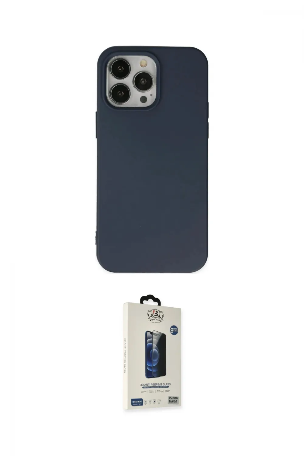 ieg™ iPhone 14 Pro Kılıf Ahenk Serisi - Siyah Bilvis Hayalet Cam Ekran Koruyucu
