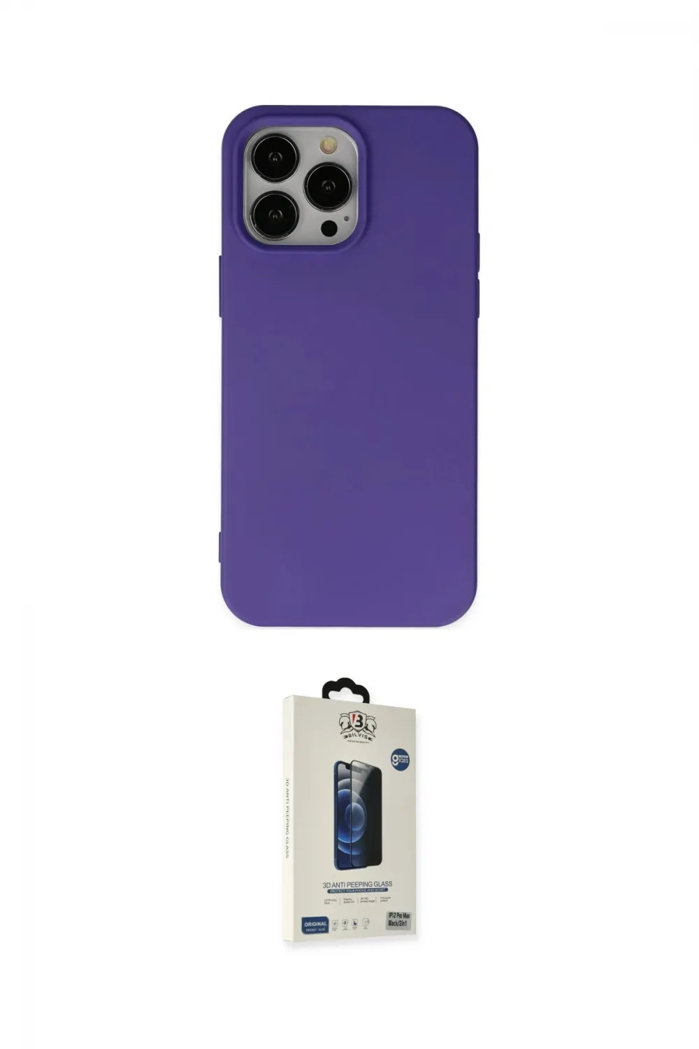 ieg™ iPhone 14 Pro Kılıf Ahenk Serisi - Siyah Bilvis Hayalet Cam Ekran Koruyucu