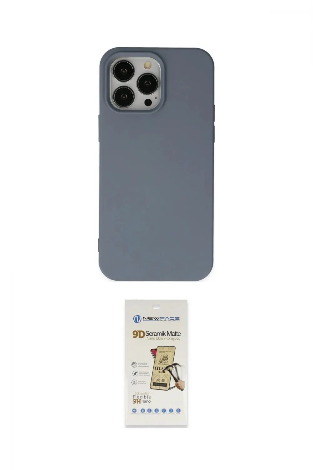 ieg™ iPhone 14 Pro Kılıf Ahenk Serisi - Siyah Mat Seramik Nano Ekran Koruyucu