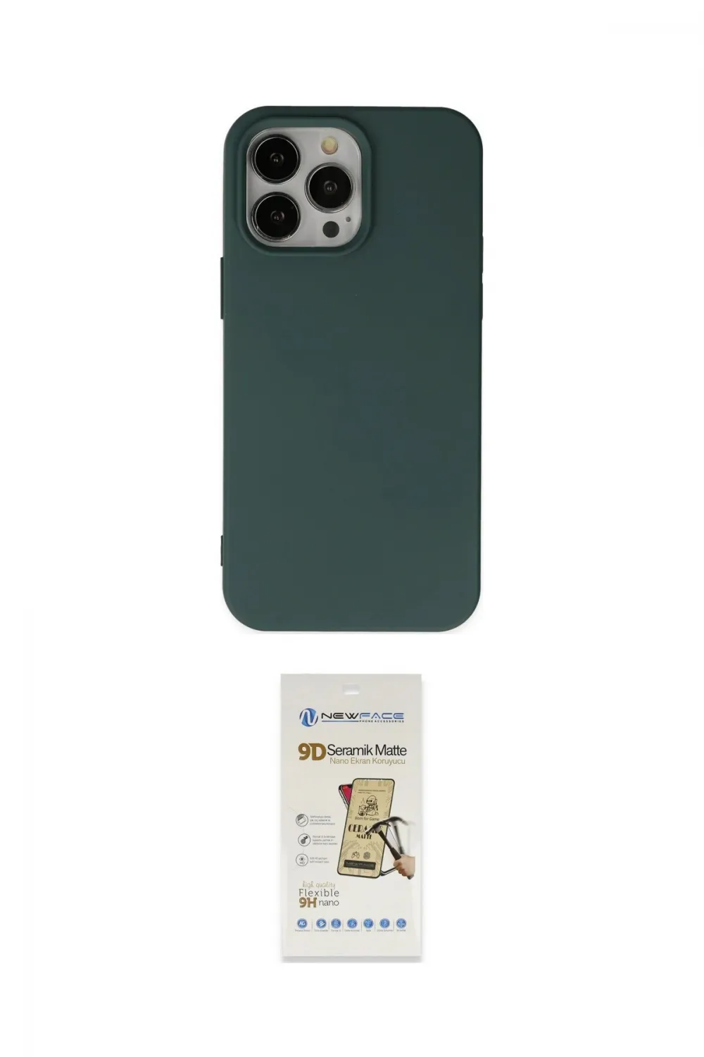 ieg™ iPhone 14 Pro Kılıf Ahenk Serisi - Siyah Mat Seramik Nano Ekran Koruyucu