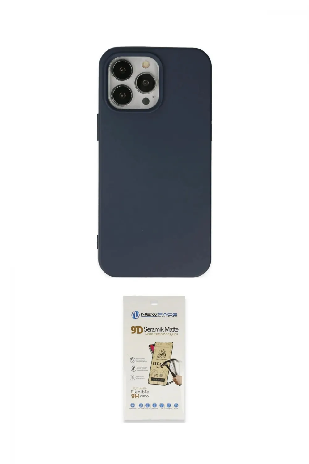 ieg™ iPhone 14 Pro Kılıf Ahenk Serisi - Siyah Mat Seramik Nano Ekran Koruyucu