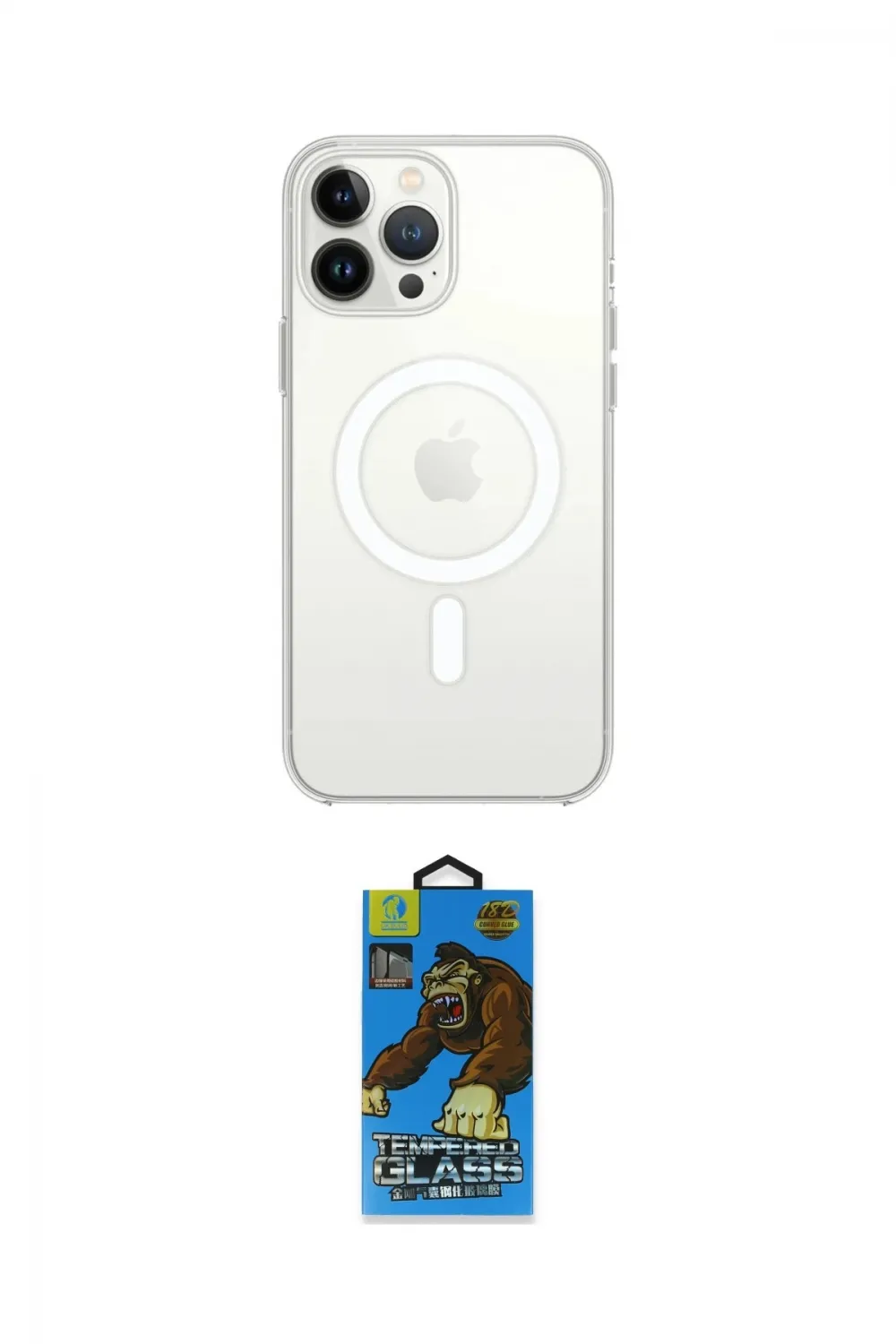 ieg™ iPhone 14 Pro Kılıf Ahenk Yansıma Prime - Siyah 18D Cam Ekran Koruyucu