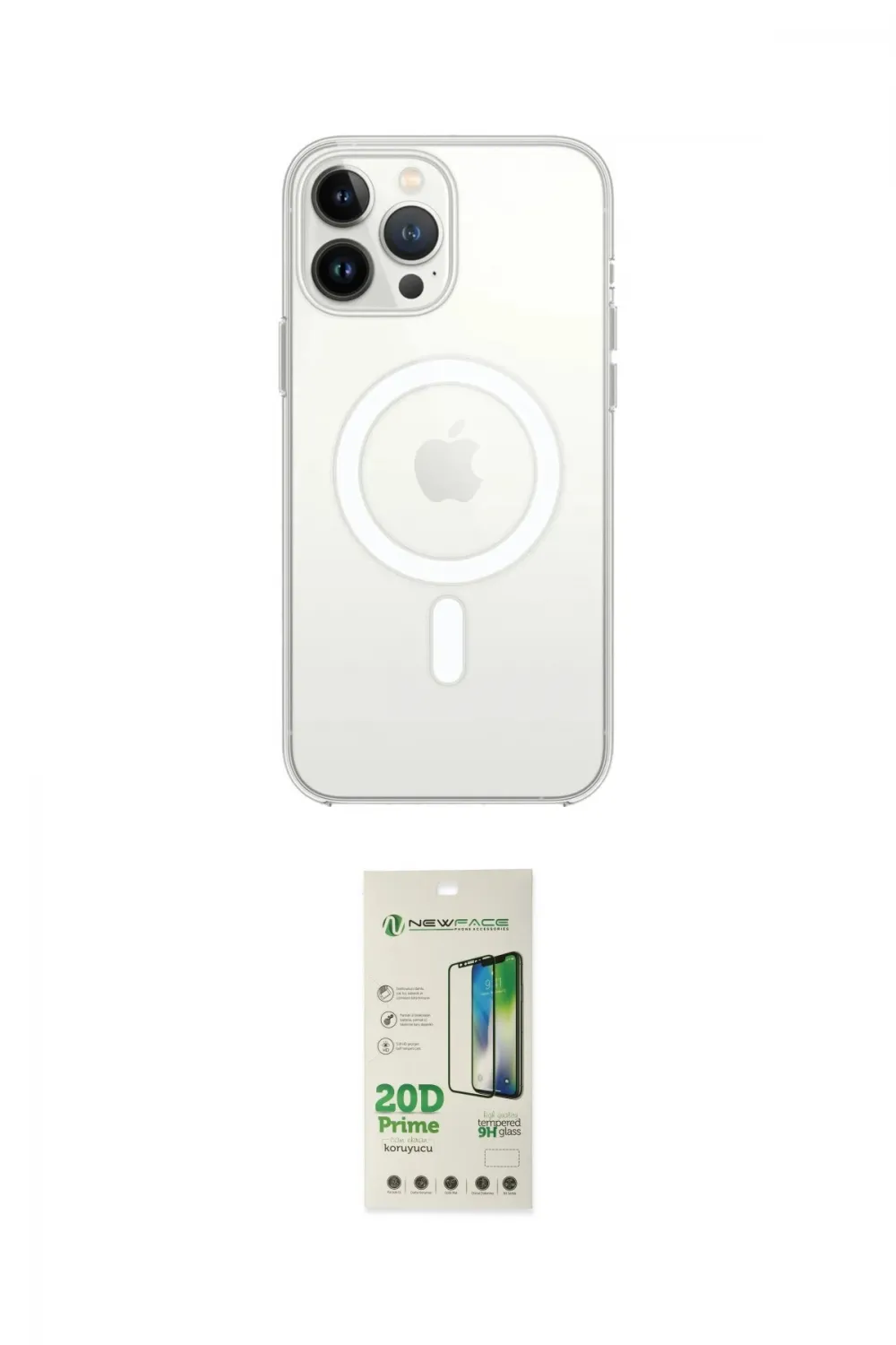 ieg™ iPhone 14 Pro Kılıf Ahenk Yansıma Prime - Siyah 20D Premium Cam Ekran Koruyucu