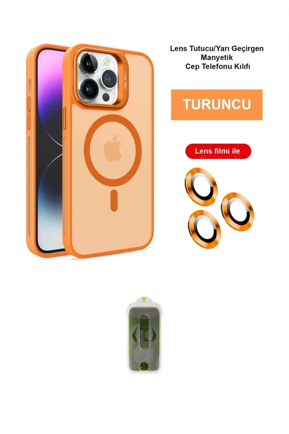 ieg™ iPhone 14 Pro Kılıf Akış Form - Siyah Joko Magic 5D Hayalet Cam