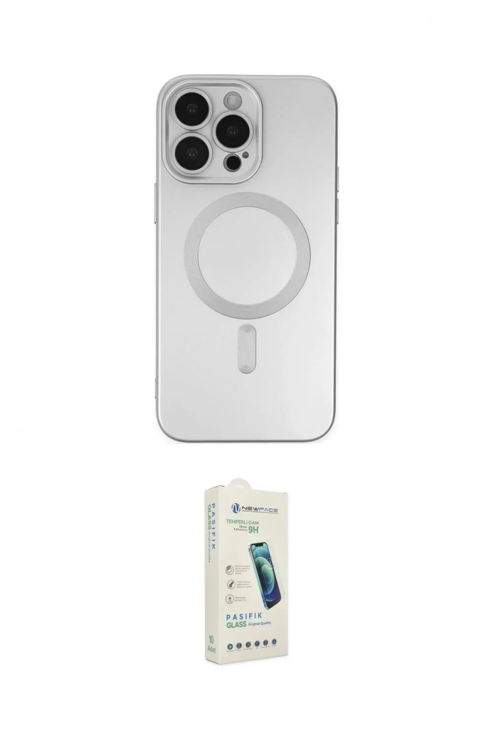 ieg™ iPhone 14 Pro Kılıf Akış Minimal Özel Seri - Şeffaf Pasifik Cam Ekran Koruyucu