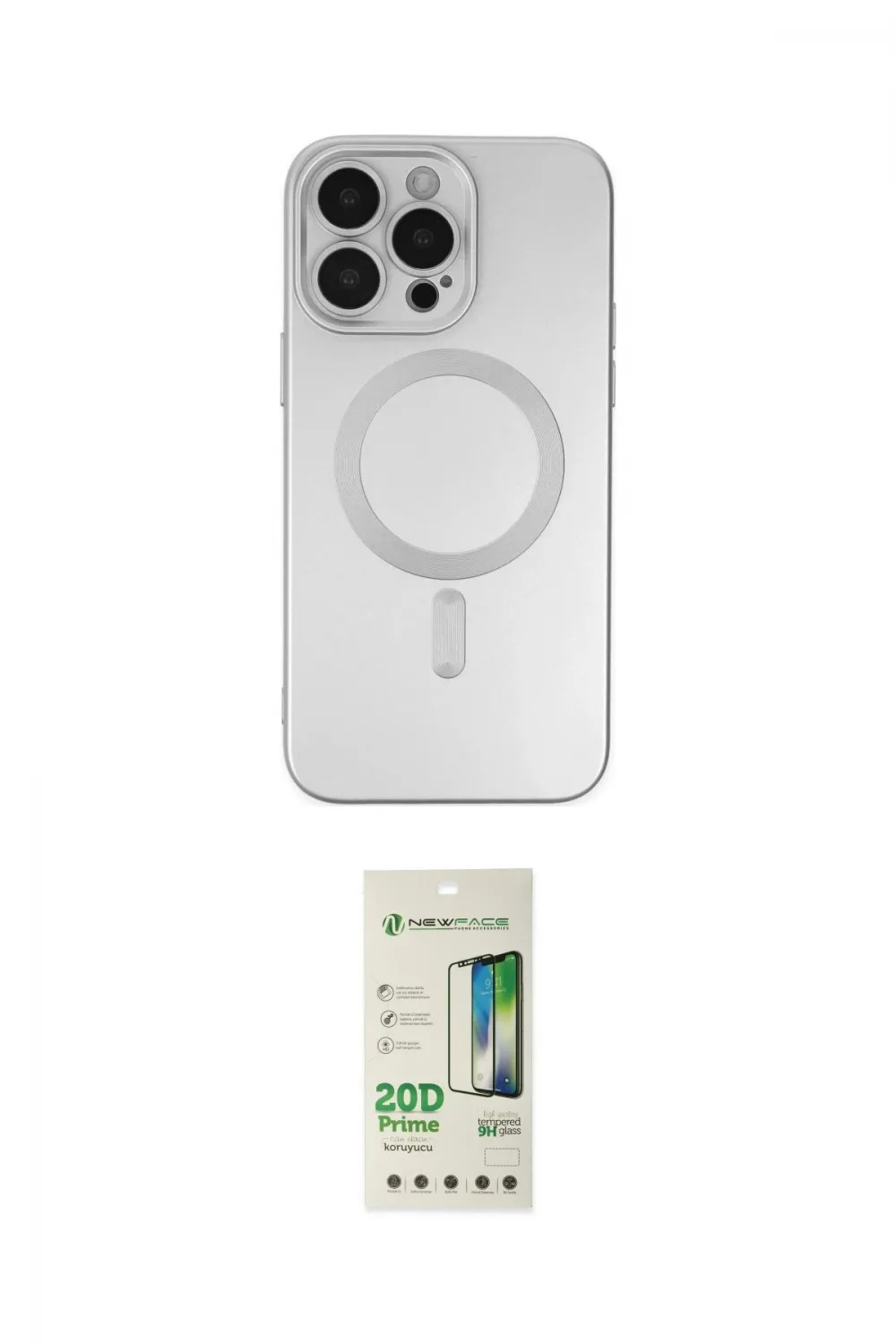 ieg™ iPhone 14 Pro Kılıf Akış Minimal Özel Seri - Siyah 20D Premium Cam Ekran Koruyucu