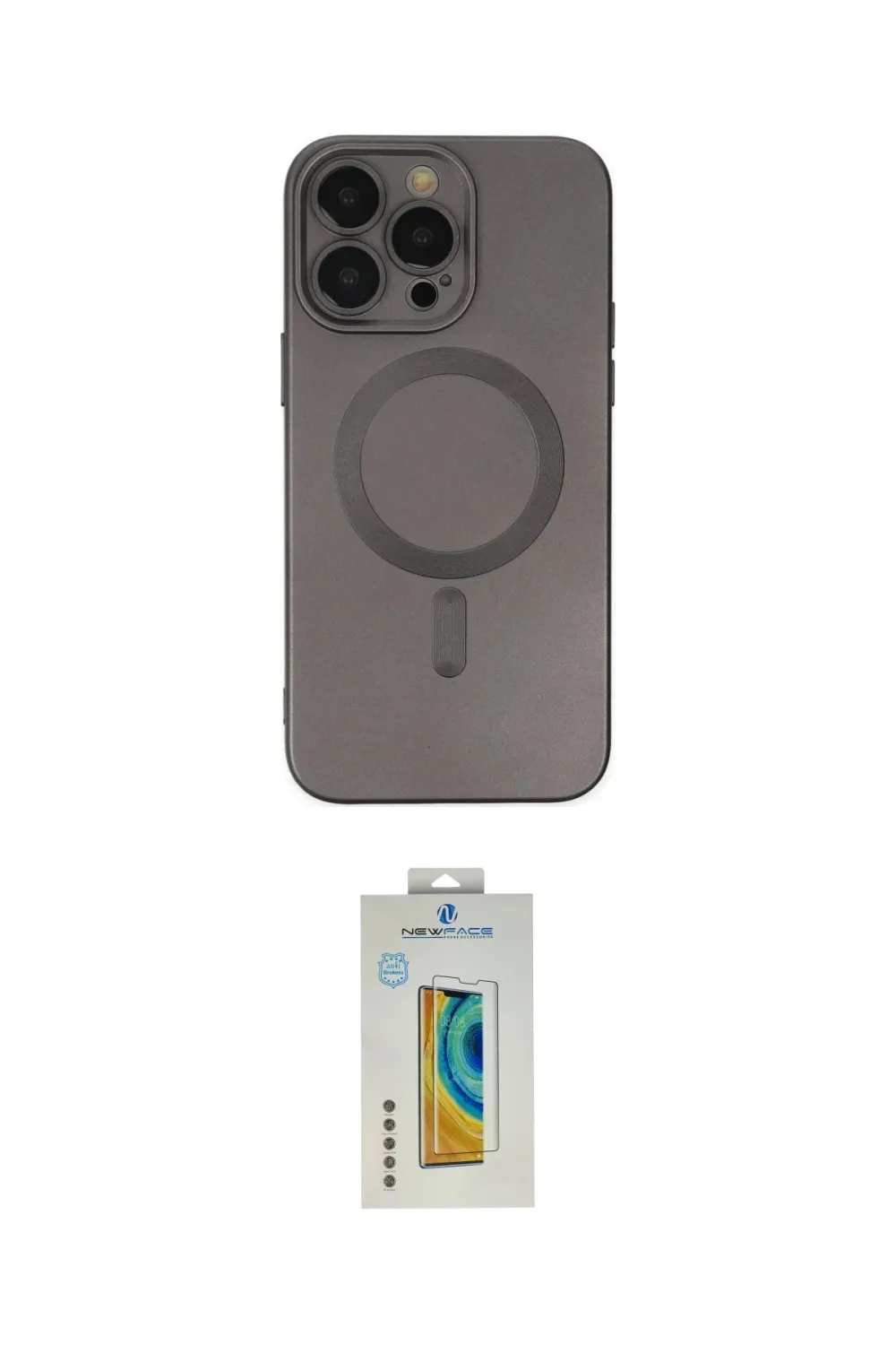 ieg™ iPhone 14 Pro Kılıf Akış Minimal Özel Seri - Siyah Polymer Nano Ekran Koruyucu