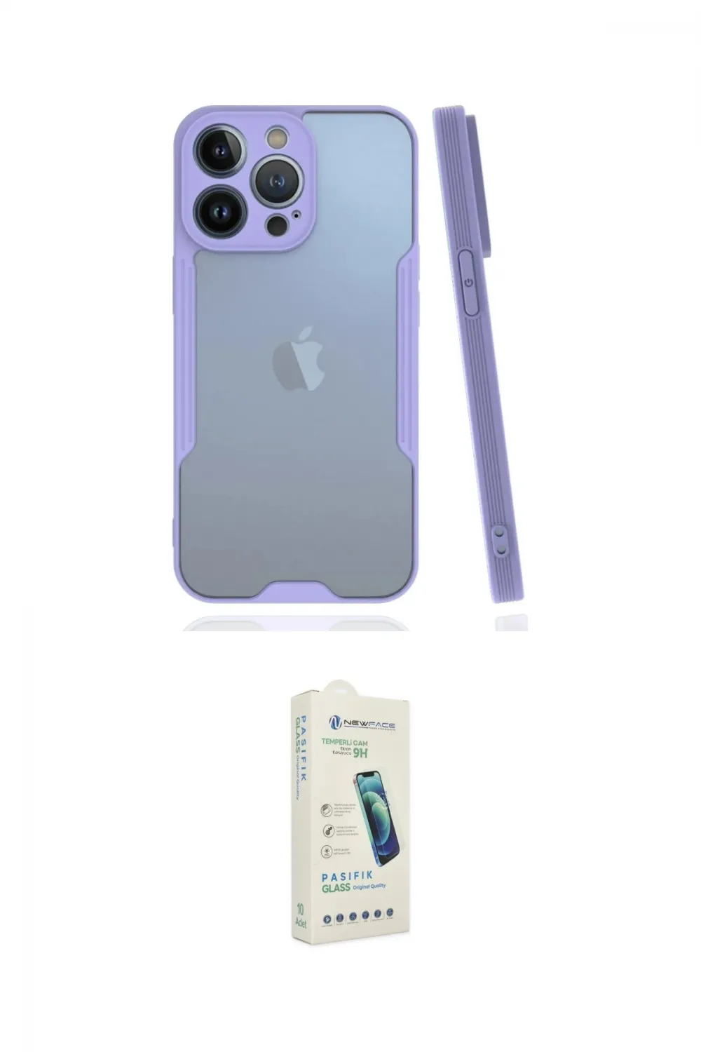ieg™ iPhone 14 Pro Kılıf Atlas Asil Serisi - Şeffaf Pasifik Cam Ekran Koruyucu