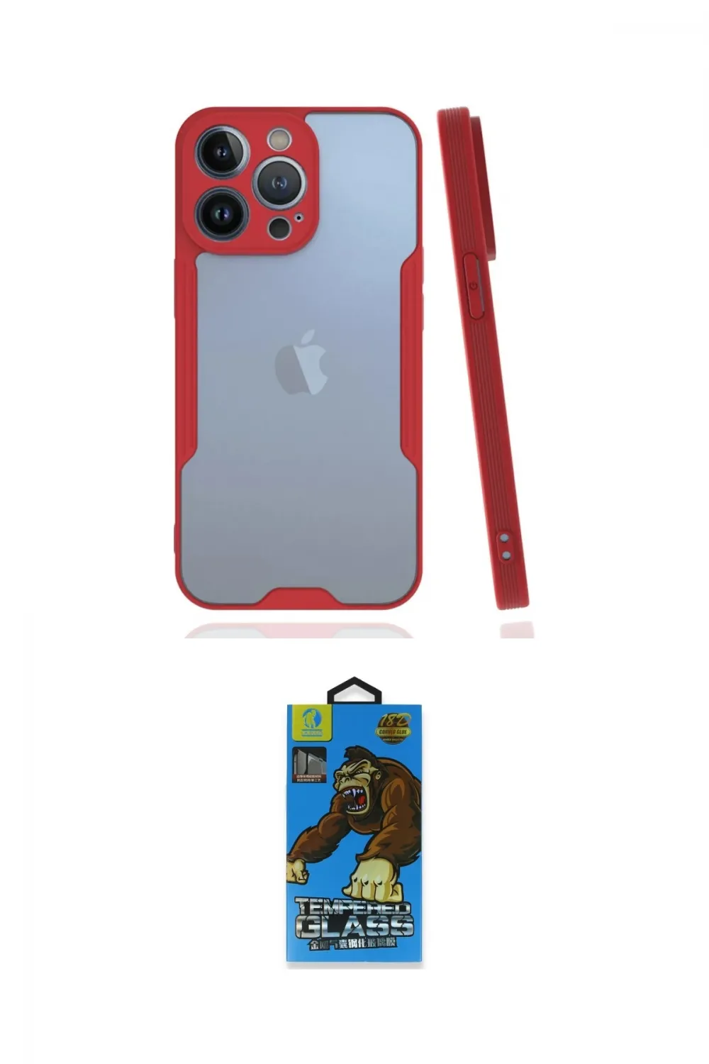 ieg™ iPhone 14 Pro Kılıf Atlas Asil Serisi - Siyah 18D Cam Ekran Koruyucu