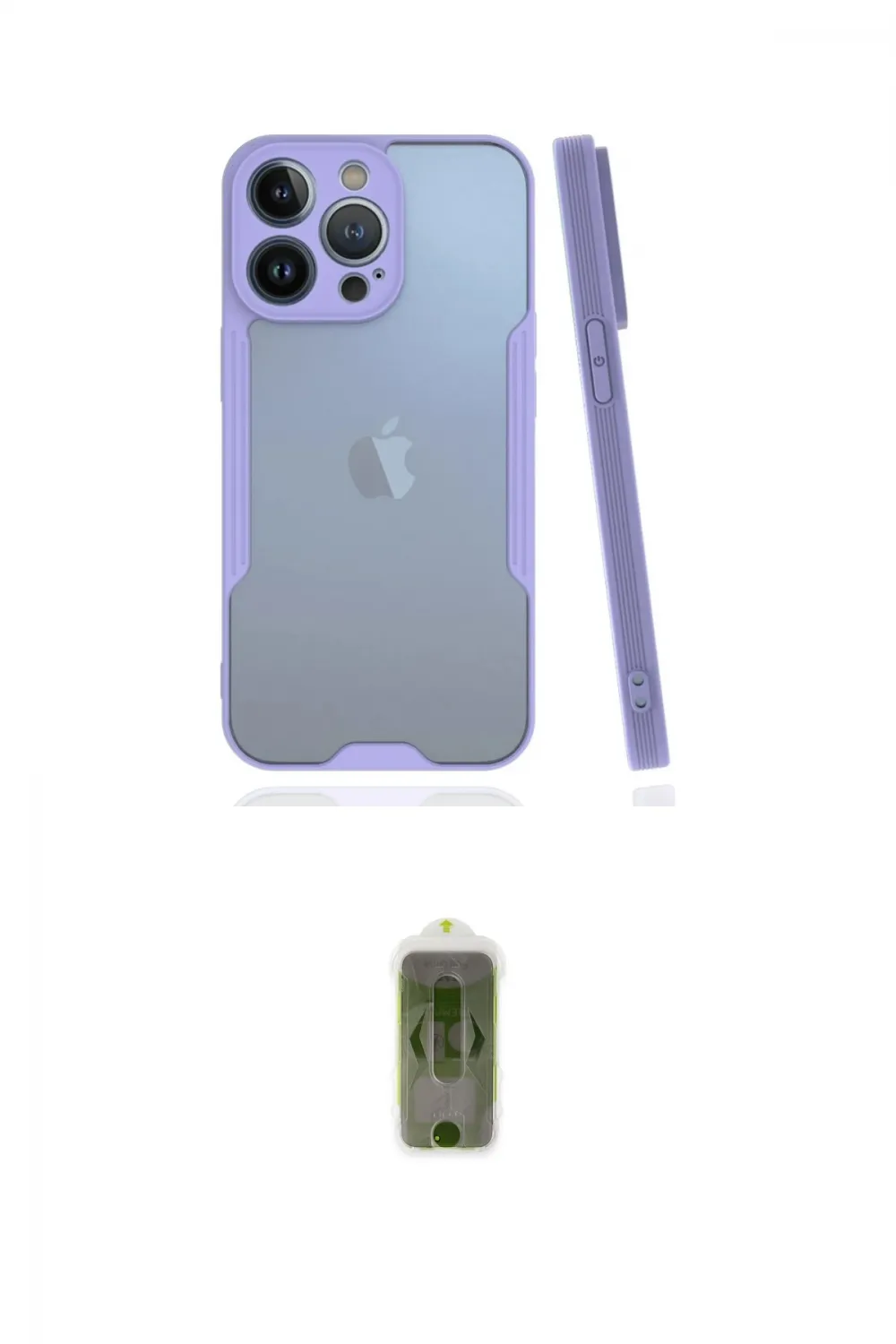 ieg™ iPhone 14 Pro Kılıf Atlas Asil Serisi - Siyah Joko Magic 5D Hayalet Cam