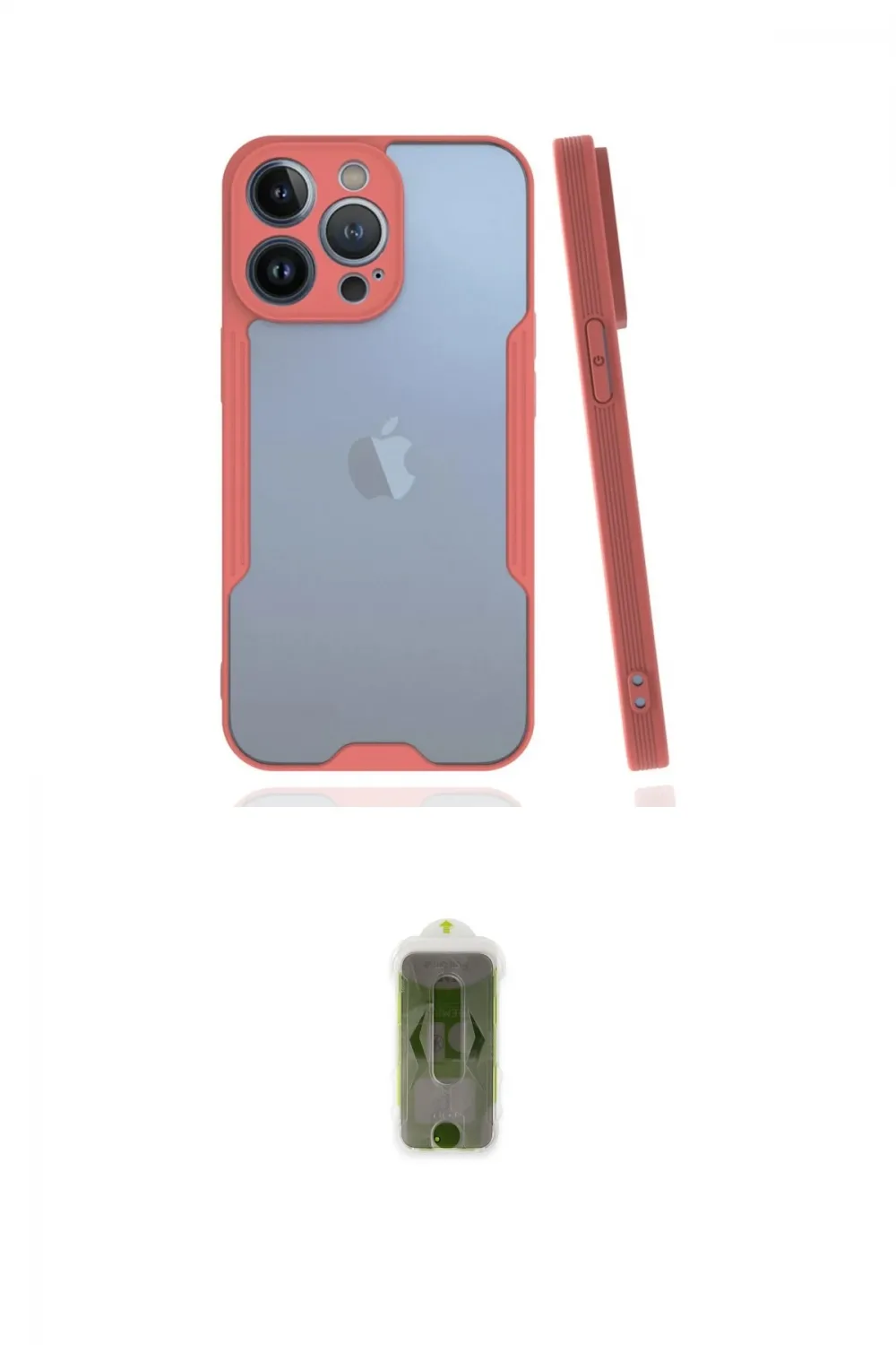 ieg™ iPhone 14 Pro Kılıf Atlas Asil Serisi - Siyah Joko Magic 5D Hayalet Cam