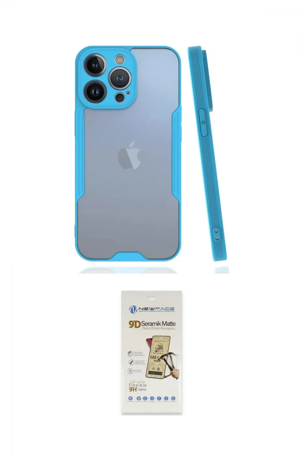 ieg™ iPhone 14 Pro Kılıf Atlas Asil Serisi - Siyah Mat Seramik Nano Ekran Koruyucu