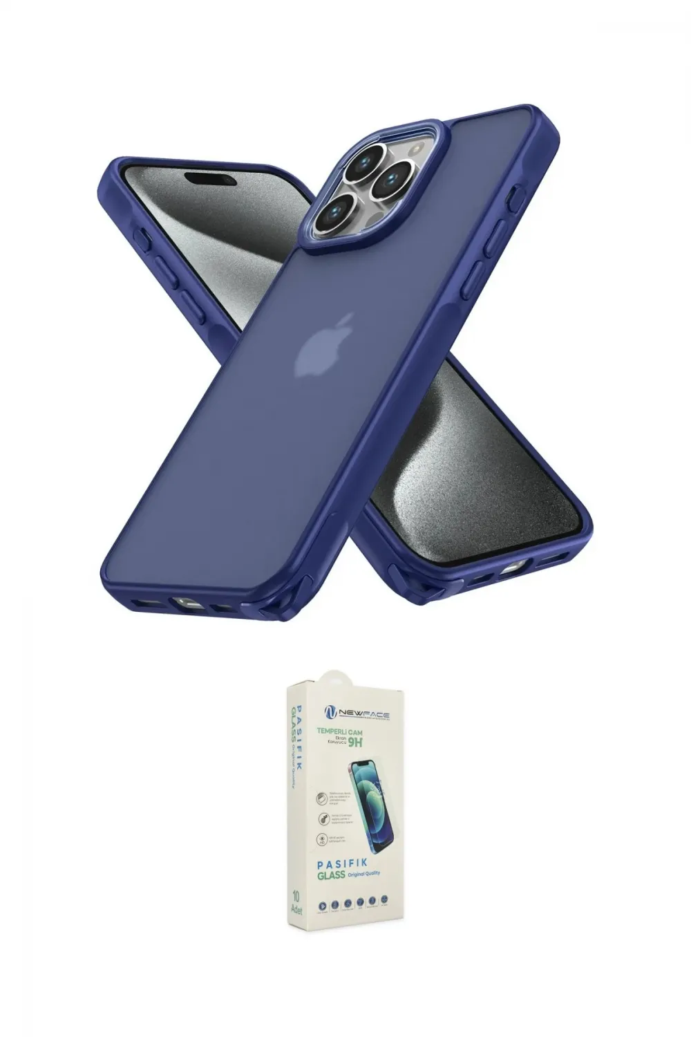 ieg™ iPhone 14 Pro Kılıf Atlas Form - Şeffaf Pasifik Cam Ekran Koruyucu