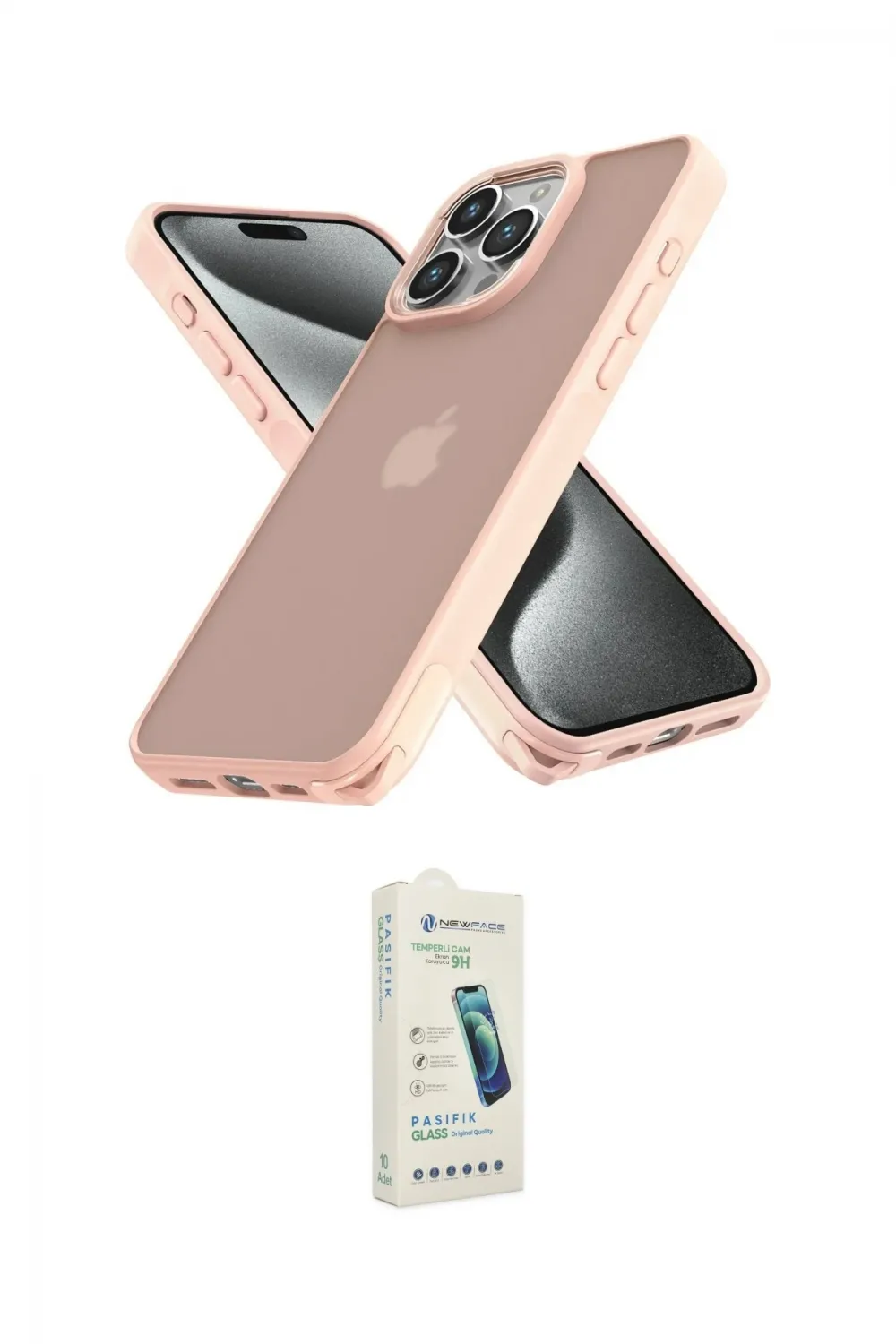 ieg™ iPhone 14 Pro Kılıf Atlas Form - Şeffaf Pasifik Cam Ekran Koruyucu