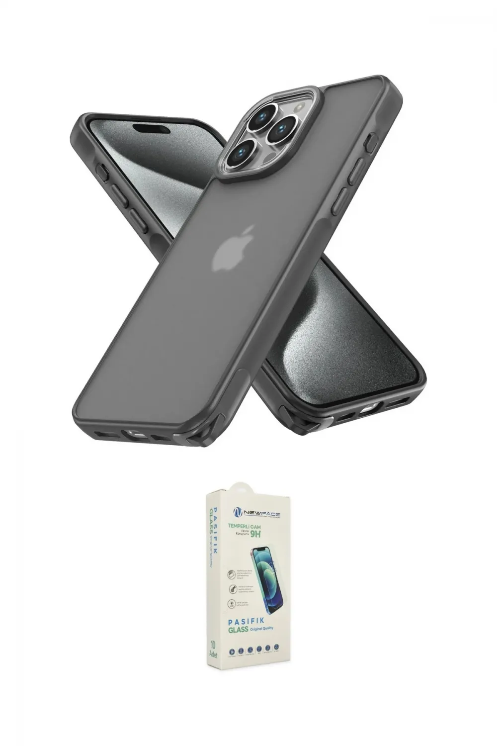 ieg™ iPhone 14 Pro Kılıf Atlas Form - Şeffaf Pasifik Cam Ekran Koruyucu