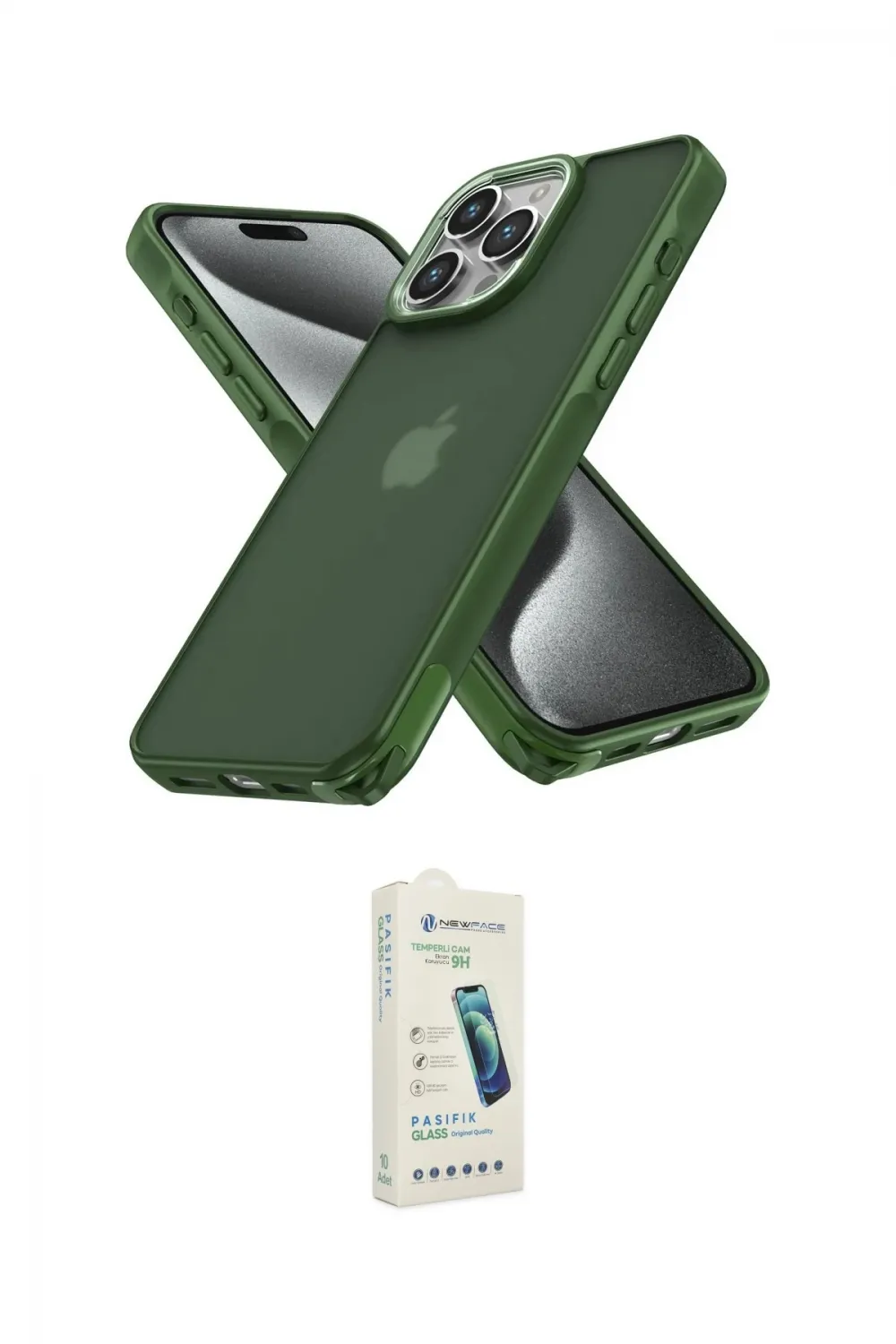 ieg™ iPhone 14 Pro Kılıf Atlas Form - Şeffaf Pasifik Cam Ekran Koruyucu