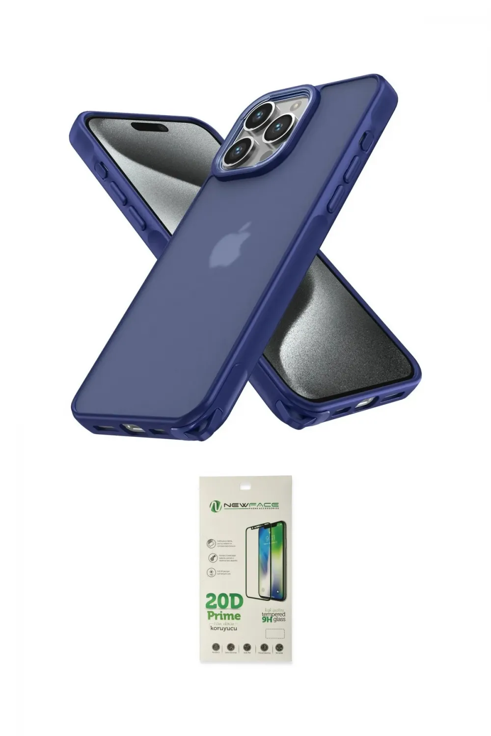 ieg™ iPhone 14 Pro Kılıf Atlas Form - Siyah 20D Premium Cam Ekran Koruyucu