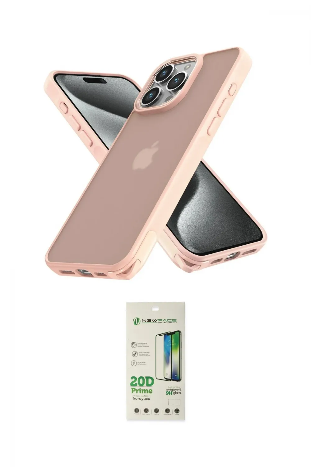 ieg™ iPhone 14 Pro Kılıf Atlas Form - Siyah 20D Premium Cam Ekran Koruyucu