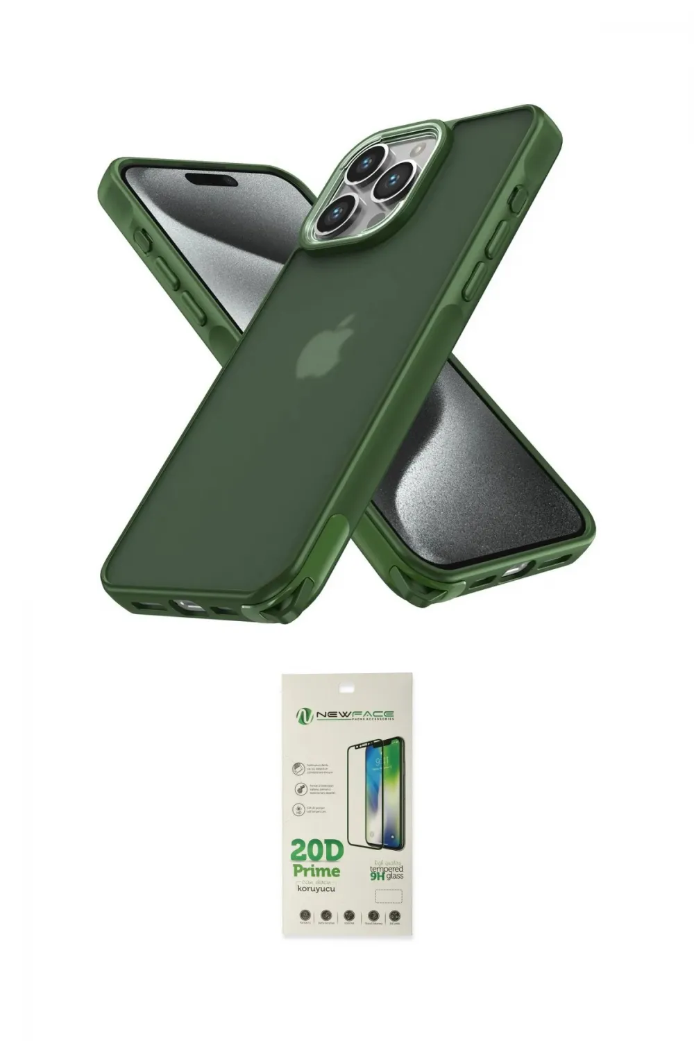ieg™ iPhone 14 Pro Kılıf Atlas Form - Siyah 20D Premium Cam Ekran Koruyucu