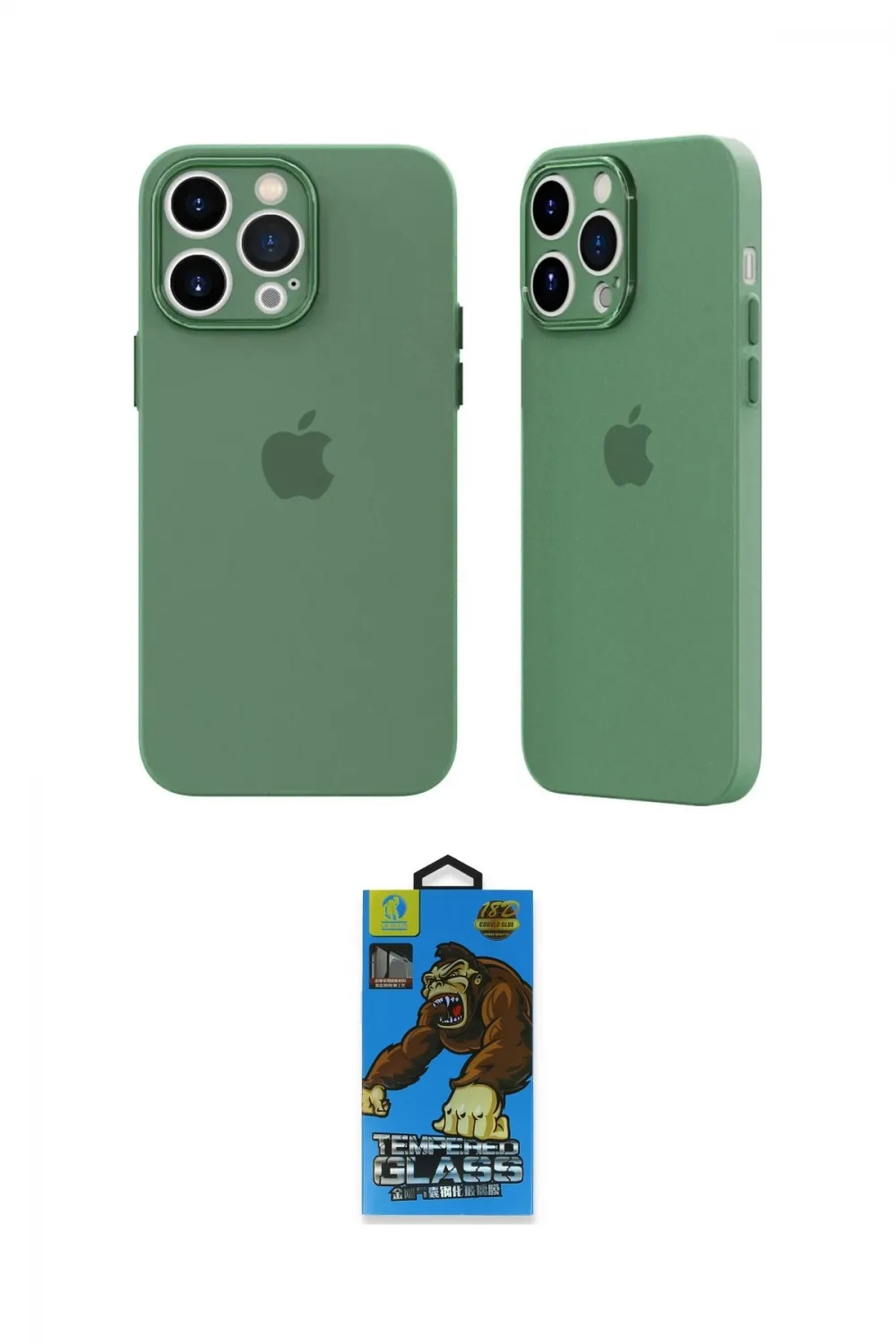 ieg™ iPhone 14 Pro Kılıf Atlas Minimal Prime - Siyah 18D Cam Ekran Koruyucu