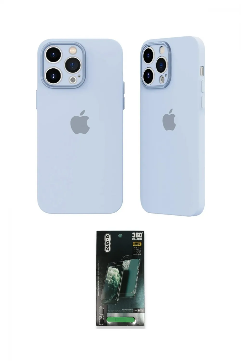 ieg™ iPhone 14 Pro Kılıf Atlas Minimal Prime - Siyah 360 Mat Full Body Arka Koruyucu