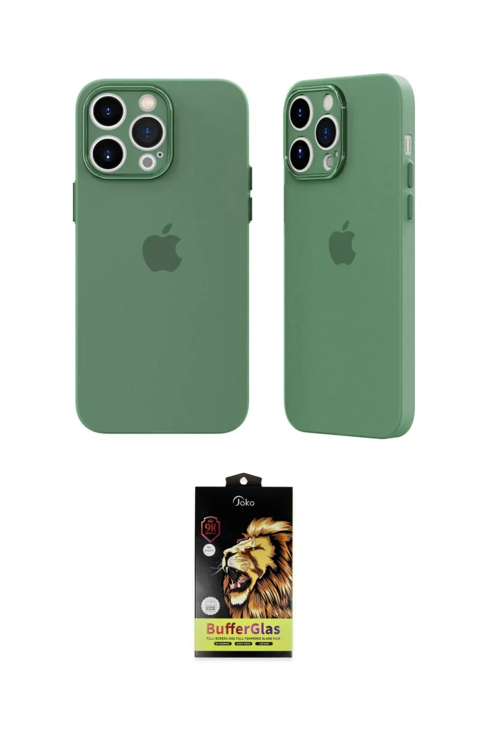 ieg™ iPhone 14 Pro Kılıf Atlas Minimal Prime - Siyah Buffer Cam Ekran Koruyucu