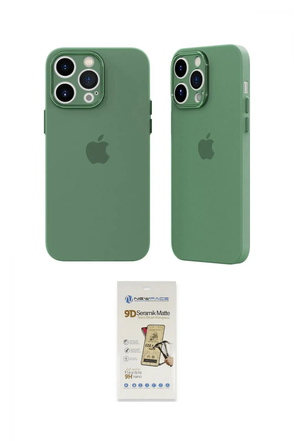 ieg™ iPhone 14 Pro Kılıf Atlas Minimal Prime - Siyah Mat Seramik Nano Ekran Koruyucu