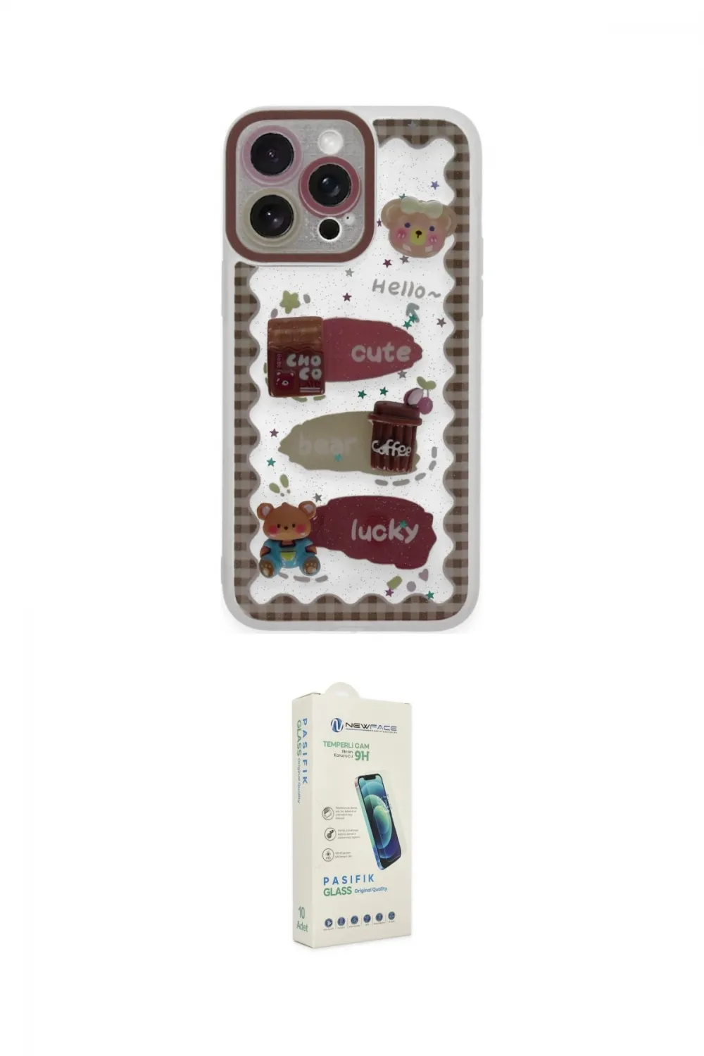 ieg™ iPhone 14 Pro Kılıf Çekirdek Asil - Şeffaf Pasifik Cam Ekran Koruyucu