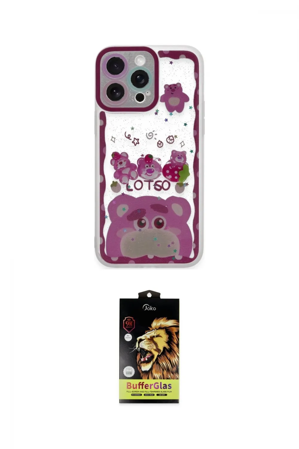 ieg™ iPhone 14 Pro Kılıf Çekirdek Asil - Siyah Buffer Cam Ekran Koruyucu