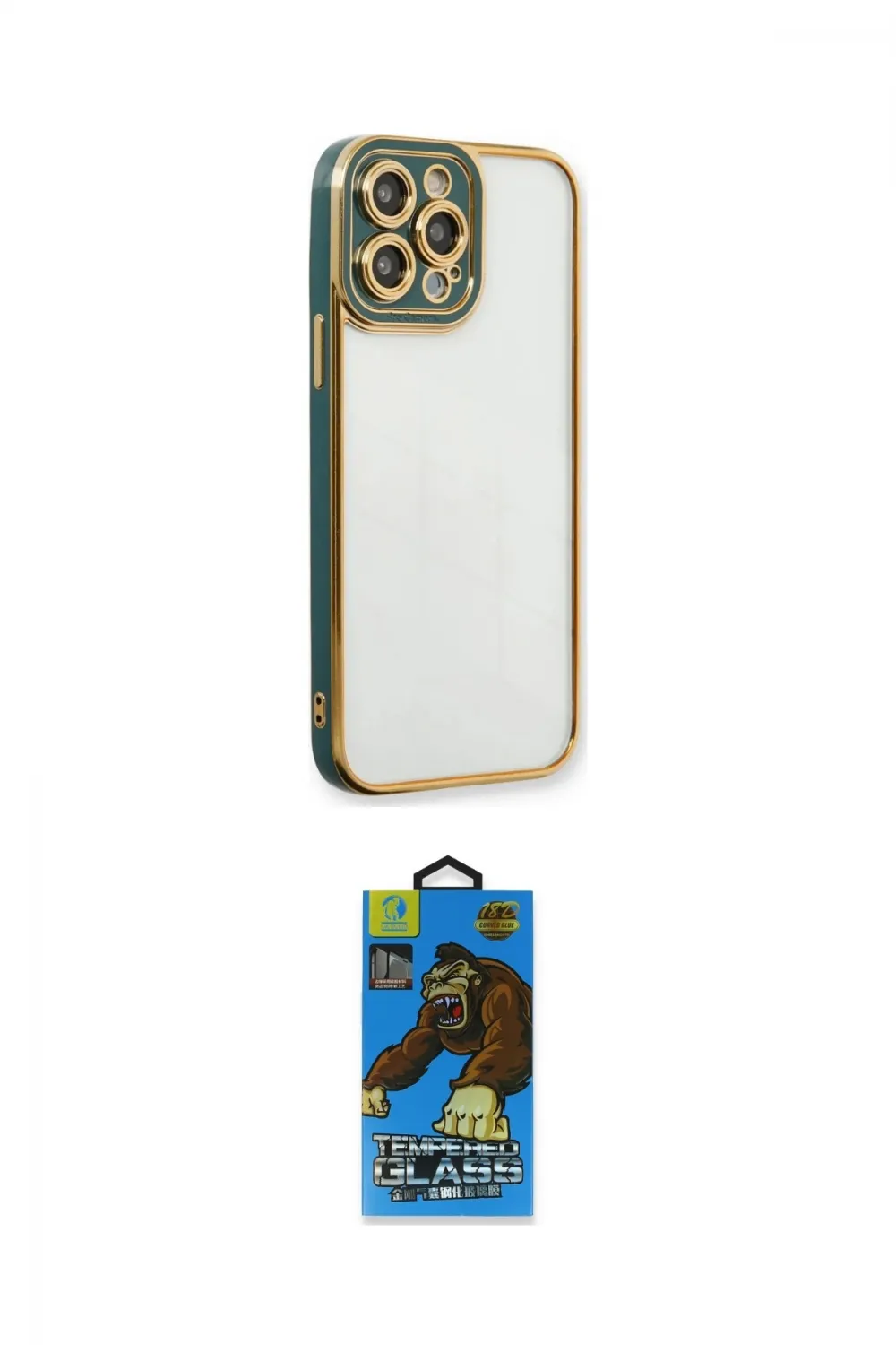 ieg™ iPhone 14 Pro Kılıf Çekirdek Klasik Serisi - Siyah 18D Cam Ekran Koruyucu