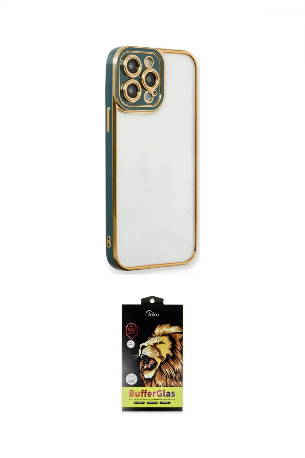 ieg™ iPhone 14 Pro Kılıf Çekirdek Klasik Serisi - Siyah Buffer Cam Ekran Koruyucu