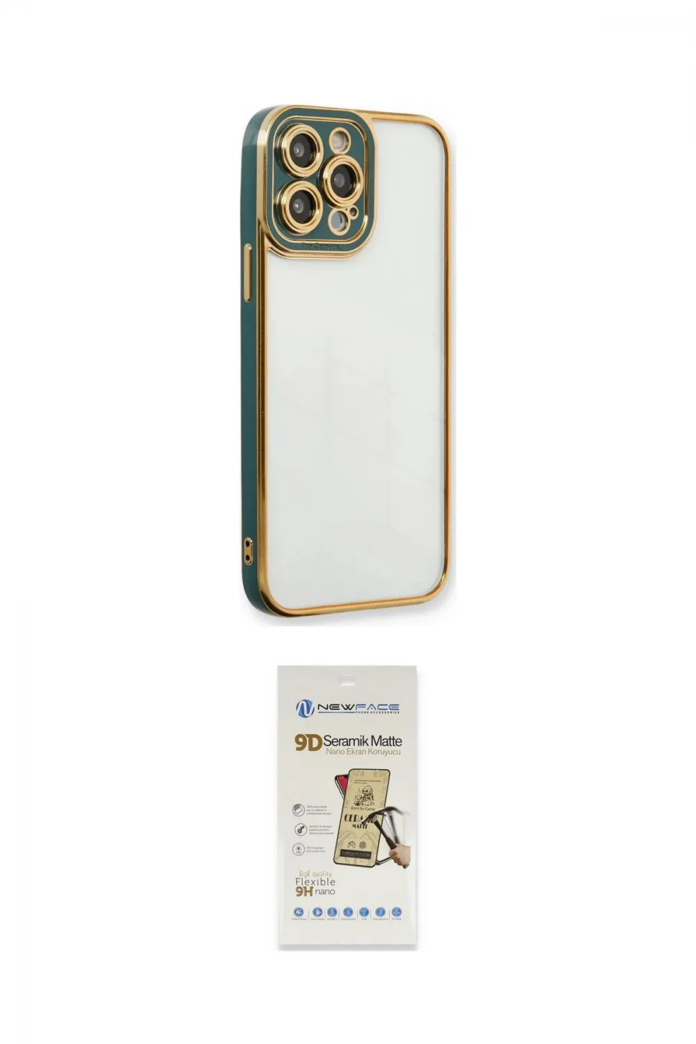 ieg™ iPhone 14 Pro Kılıf Çekirdek Klasik Serisi - Siyah Mat Seramik Nano Ekran Koruyucu