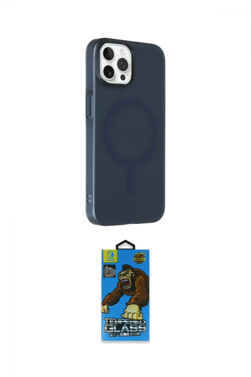 ieg™ iPhone 14 Pro Kılıf Çekirdek Modern Prime - Siyah 18D Cam Ekran Koruyucu