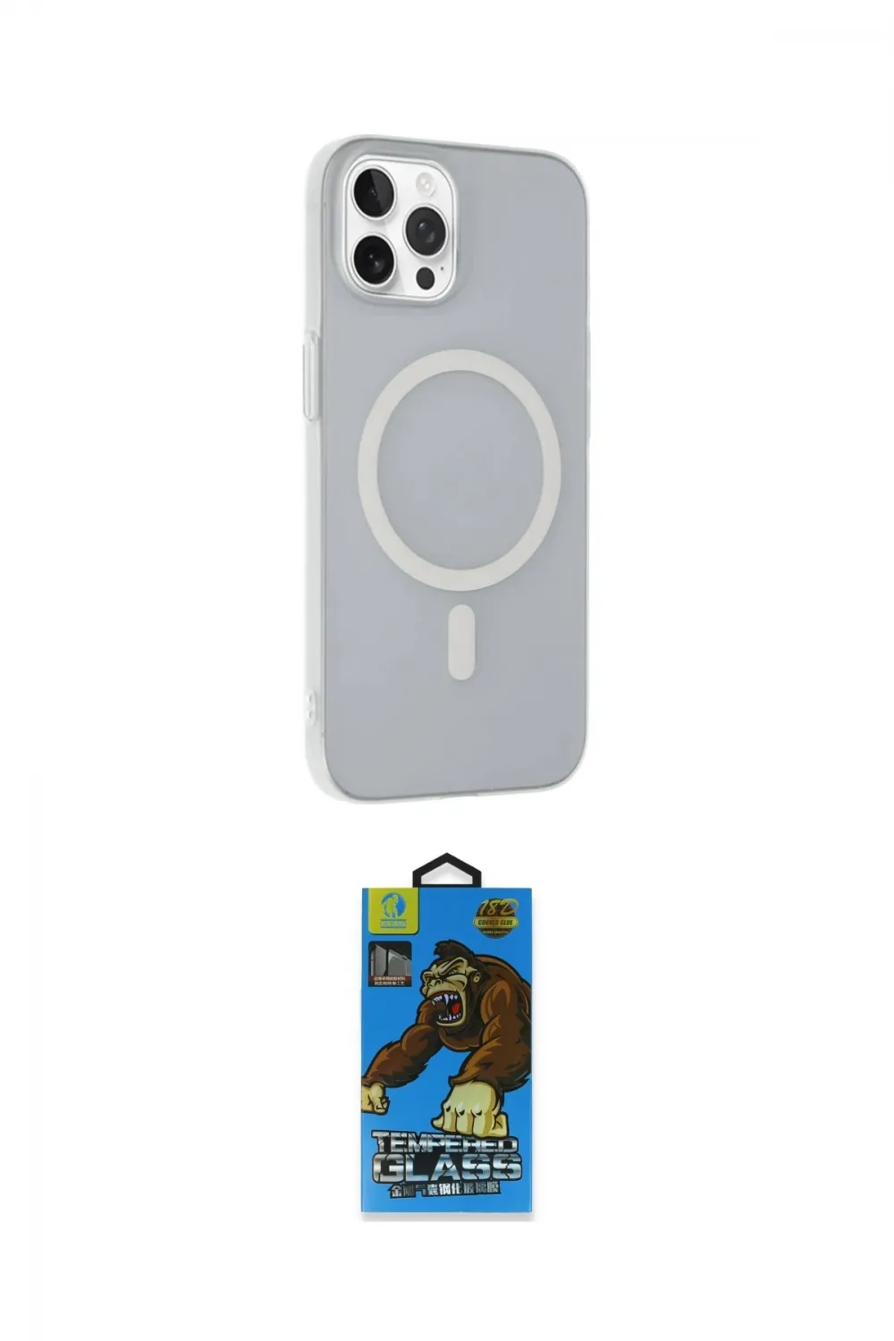 ieg™ iPhone 14 Pro Kılıf Çekirdek Modern Prime - Siyah 18D Cam Ekran Koruyucu