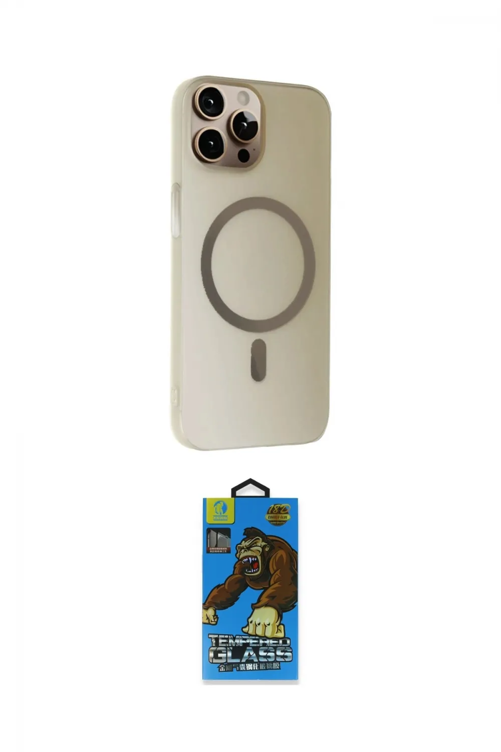 ieg™ iPhone 14 Pro Kılıf Çekirdek Modern Prime - Siyah 18D Cam Ekran Koruyucu
