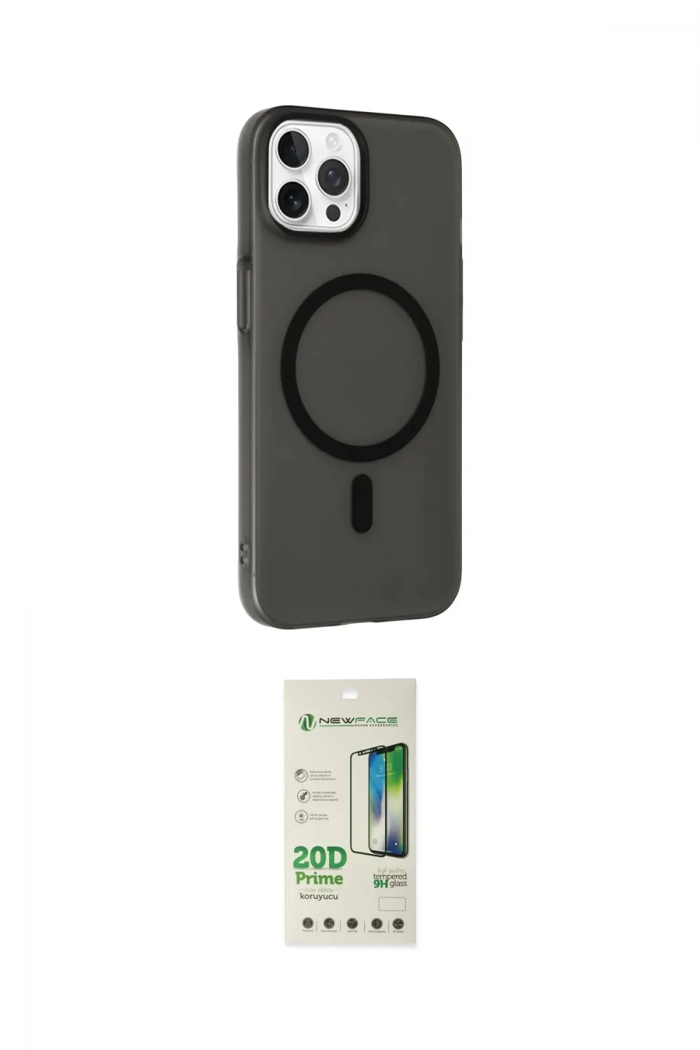ieg™ iPhone 14 Pro Kılıf Çekirdek Modern Prime - Siyah 20D Premium Cam Ekran Koruyucu