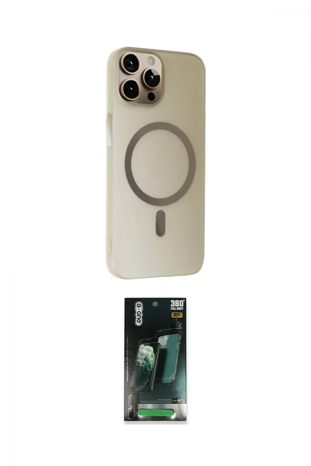 ieg™ iPhone 14 Pro Kılıf Çekirdek Modern Prime - Siyah 360 Mat Full Body Arka Koruyucu