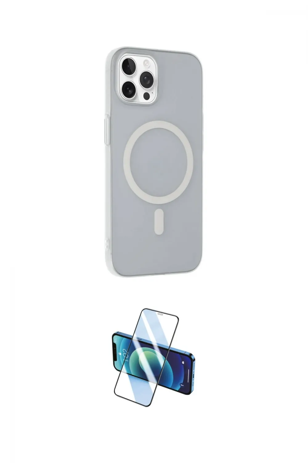 ieg™ iPhone 14 Pro Kılıf Çekirdek Modern Prime - Siyah 3D Antistatik Cam Ekran Koruyucu