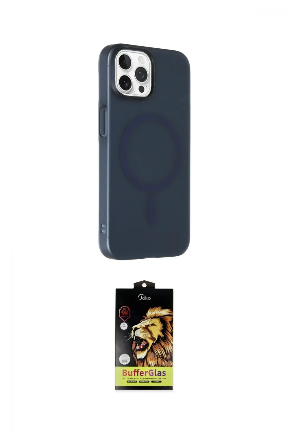 ieg™ iPhone 14 Pro Kılıf Çekirdek Modern Prime - Siyah Buffer Cam Ekran Koruyucu