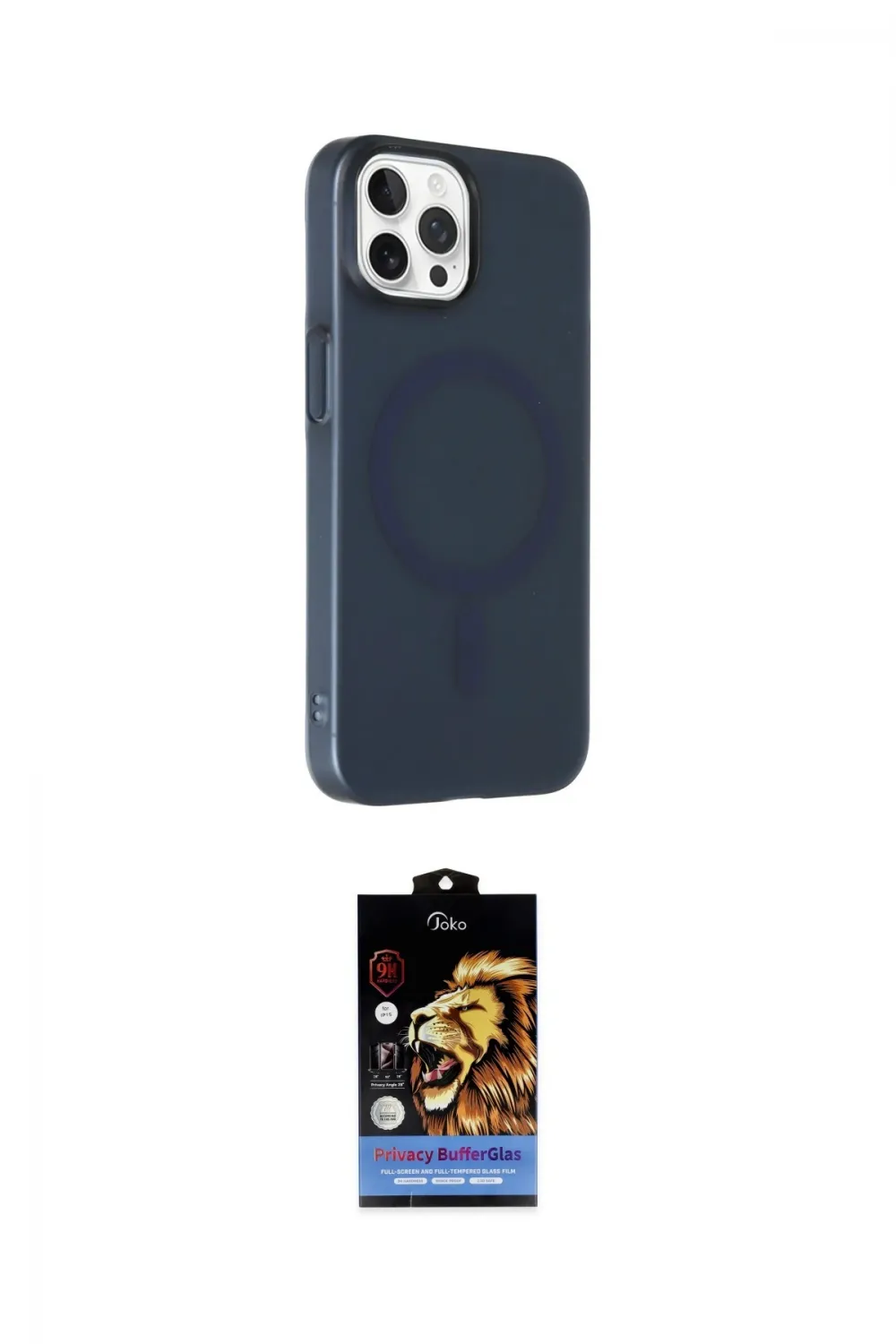 ieg™ iPhone 14 Pro Kılıf Çekirdek Modern Prime - Siyah Buffer Hayalet Cam Ekran Koruyucu