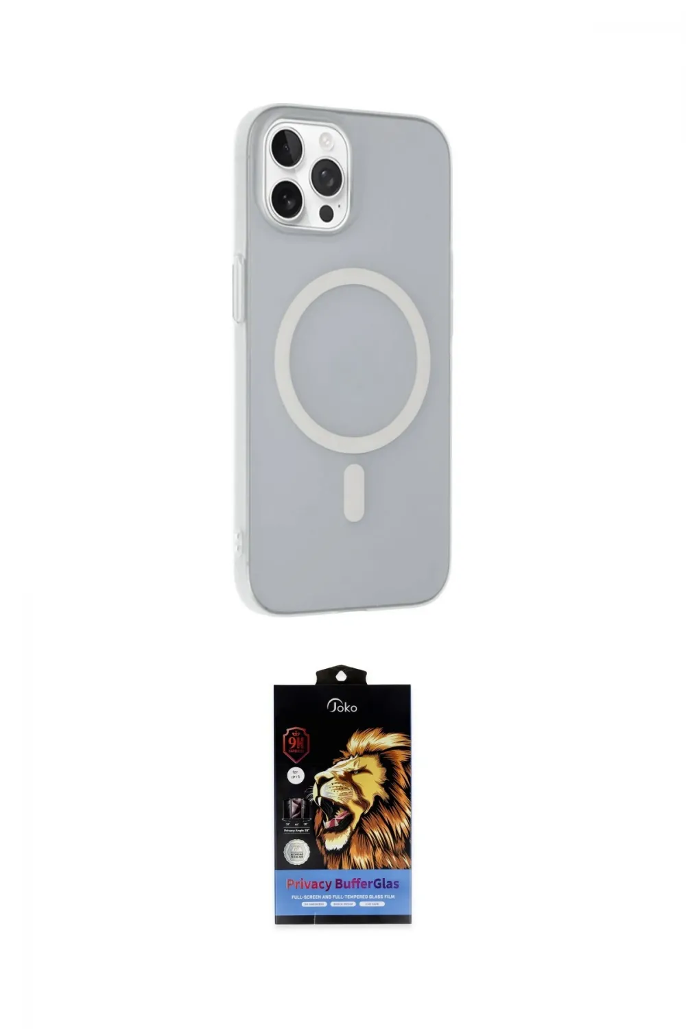 ieg™ iPhone 14 Pro Kılıf Çekirdek Modern Prime - Siyah Buffer Hayalet Cam Ekran Koruyucu
