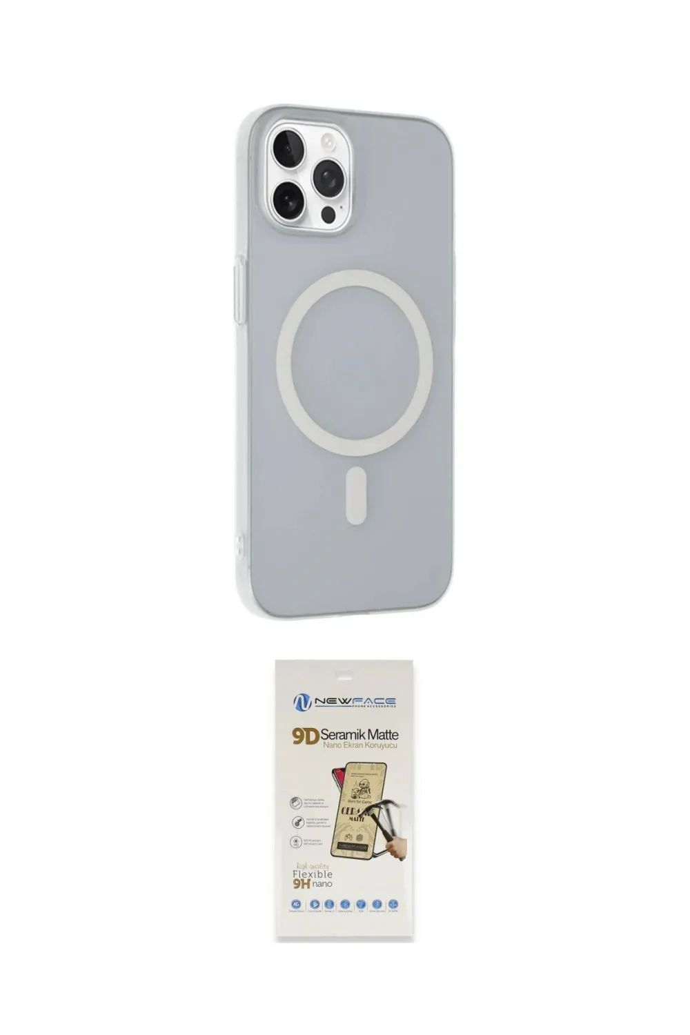 ieg™ iPhone 14 Pro Kılıf Çekirdek Modern Prime - Siyah Mat Seramik Nano Ekran Koruyucu