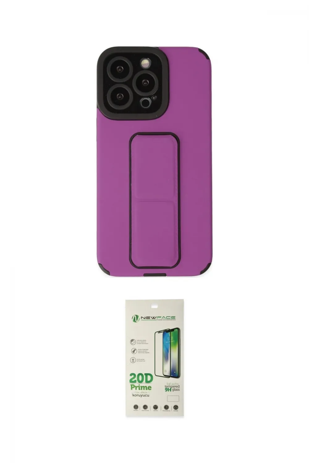 ieg™ iPhone 14 Pro Kılıf Çekirdek Yansıma - Siyah 20D Premium Cam Ekran Koruyucu