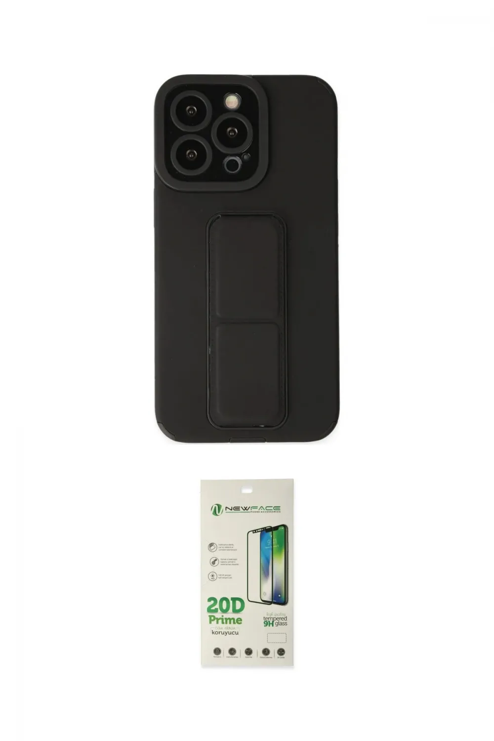 ieg™ iPhone 14 Pro Kılıf Çekirdek Yansıma - Siyah 20D Premium Cam Ekran Koruyucu