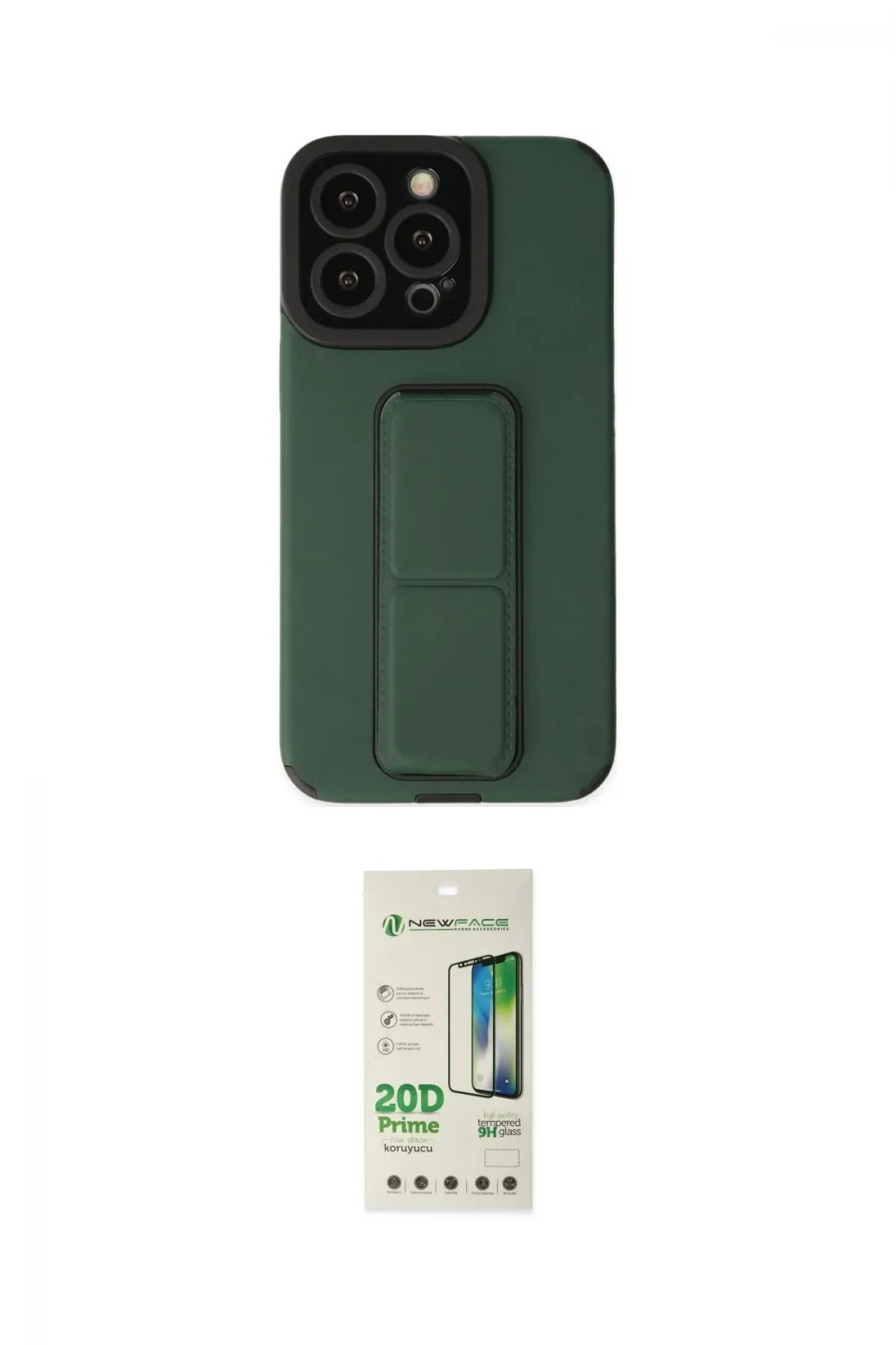 ieg™ iPhone 14 Pro Kılıf Çekirdek Yansıma - Siyah 20D Premium Cam Ekran Koruyucu