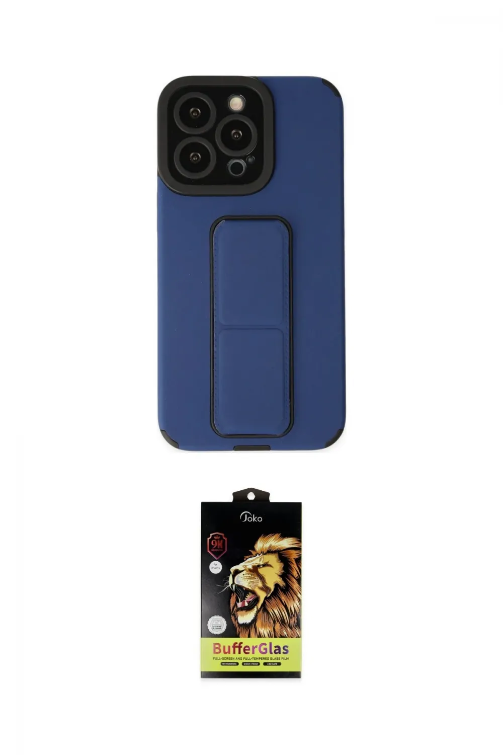 ieg™ iPhone 14 Pro Kılıf Çekirdek Yansıma - Siyah Buffer Cam Ekran Koruyucu
