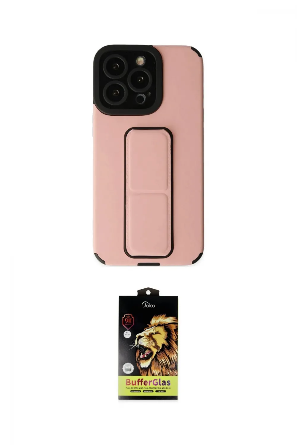 ieg™ iPhone 14 Pro Kılıf Çekirdek Yansıma - Siyah Buffer Cam Ekran Koruyucu